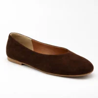 Жіночі коричневі замшеві балетки Allsy 2029236 Lonza 212420 25z54d2612-2 brown 6204 з анатомічних місом у стилі Dune London