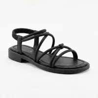 Жіночі чорні босоніжки з ремінцями Allsy 207402 Lonza 207403 55-15 black 6206