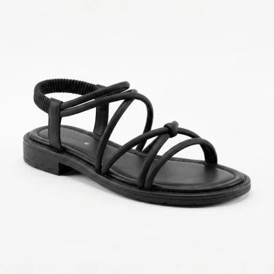 Женские черные босоножки с ремешками Allsy  207402 Lonza 207403 55-15 black 6206