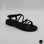 Women's Black Sandals Lonza Cleo Black 207403 6206 with Elegant Straps