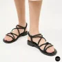 Women's Black Sandals Lonza Cleo Black 207403 6206 with Elegant Straps