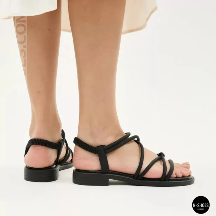 Women's Black Sandals Lonza Cleo Black 207403 6206 with Elegant Straps