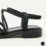 Women's Black Sandals Lonza Cleo Black 207403 6206 with Elegant Straps