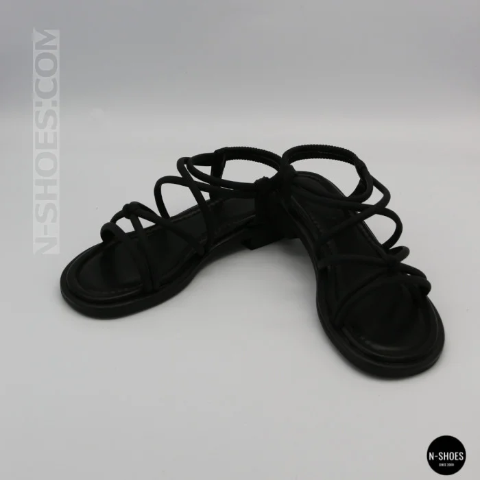 Women's Black Sandals Lonza Cleo Black 207403 6206 with Elegant Straps