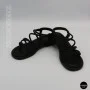 Women's Black Sandals Lonza Cleo Black 207403 6206 with Elegant Straps