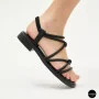 Women's Black Sandals Lonza Cleo Black 207403 6206 with Elegant Straps
