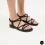 Women's Black Sandals Lonza Cleo Black 207403 6206 with Elegant Straps