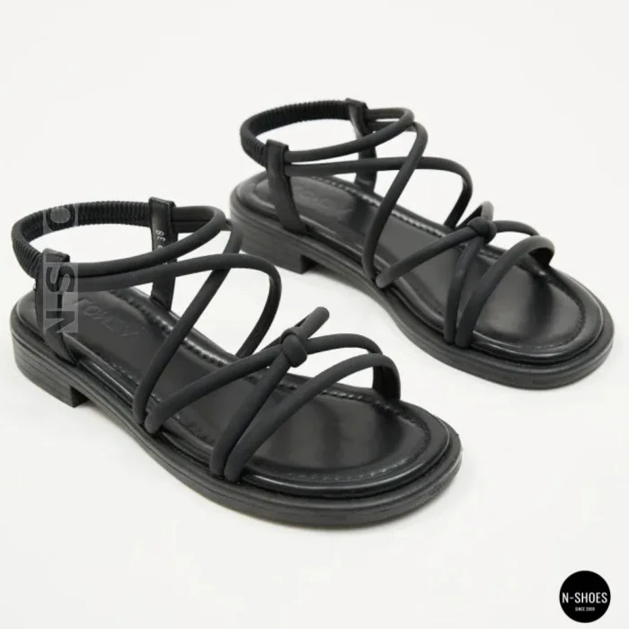 Women's Black Sandals Lonza Cleo Black 207403 6206 with Elegant Straps