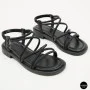Women's Black Sandals Lonza Cleo Black 207403 6206 with Elegant Straps