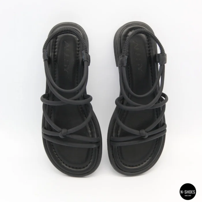 Women's Black Sandals Lonza Cleo Black 207403 6206 with Elegant Straps