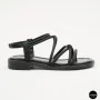 Women's Black Sandals Lonza Cleo Black 207403 6206 with Elegant Straps