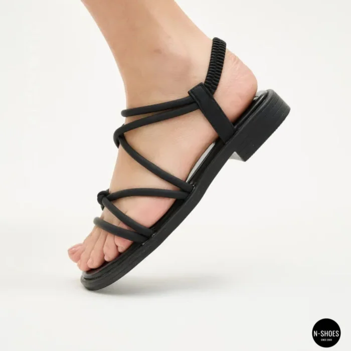 Women's Black Sandals Lonza Cleo Black 207403 6206 with Elegant Straps