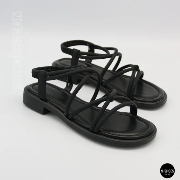 Women's Black Sandals Lonza Cleo Black 207403 6206 with Elegant Straps