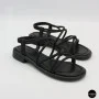 Women's Black Sandals Lonza Cleo Black 207403 6206 with Elegant Straps