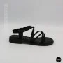 Women's Black Sandals Lonza Cleo Black 207403 6206 with Elegant Straps