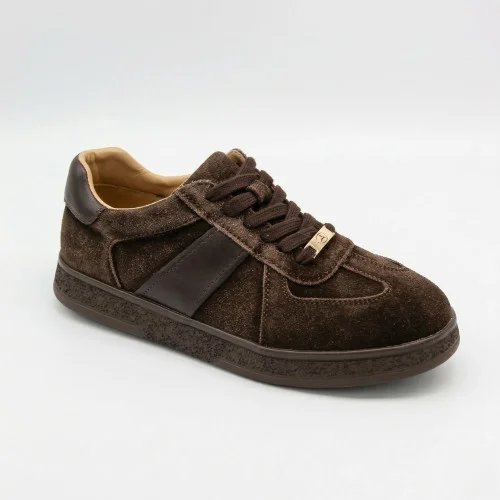 Women's brown suede sneakers Allsy 210785 Lonza 212648 Alfi Brown 9227-30-500 brown 6210 in the style of Maison Margiela