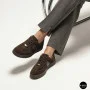 Жіночі коричневі замшеві кеди Allsy 210785 Lonza 212648 Alfi Brown 9227-30-500 brown 6210 у стилі Maison Margiela