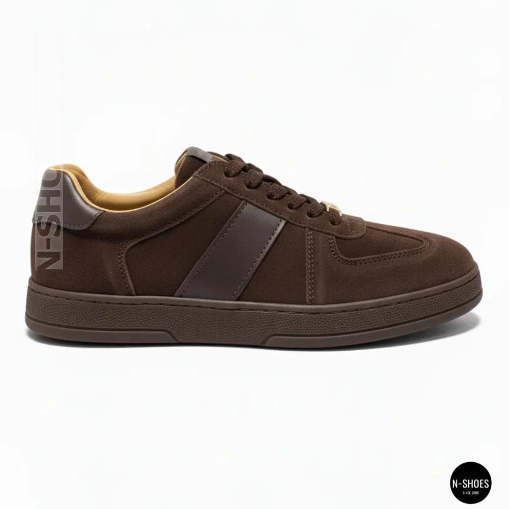 Жіночі коричневі замшеві кеди Allsy 210785 Lonza 212648 Alfi Brown 9227-30-500 brown 6210 у стилі Maison Margiela