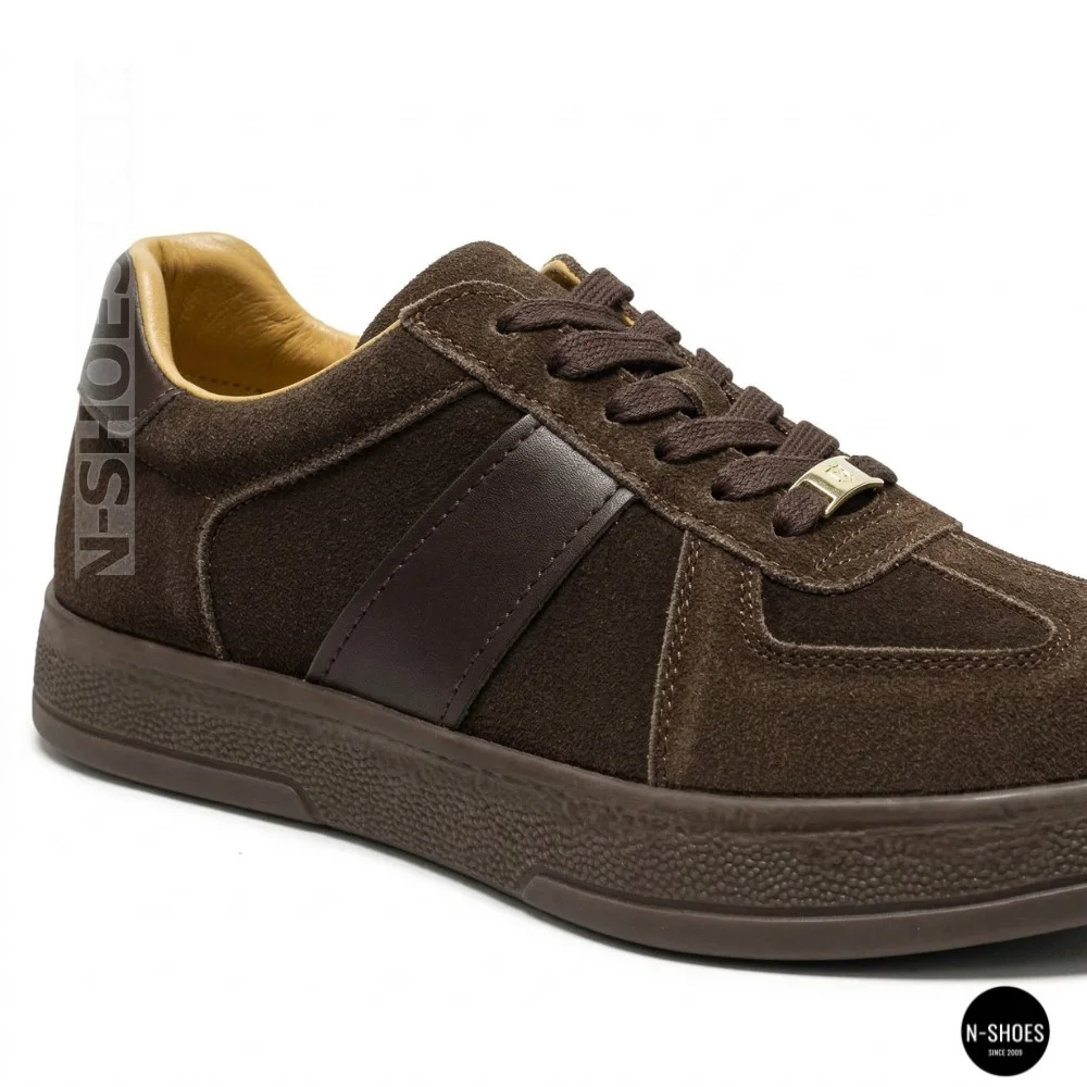 Жіночі коричневі замшеві кеди Allsy 210785 Lonza 212648 Alfi Brown 9227-30-500 brown 6210 у стилі Maison Margiela