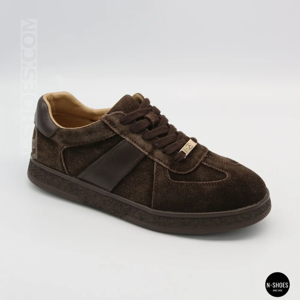 Жіночі коричневі замшеві кеди Allsy 210785 Lonza 212648 Alfi Brown 9227-30-500 brown 6210 у стилі Maison Margiela
