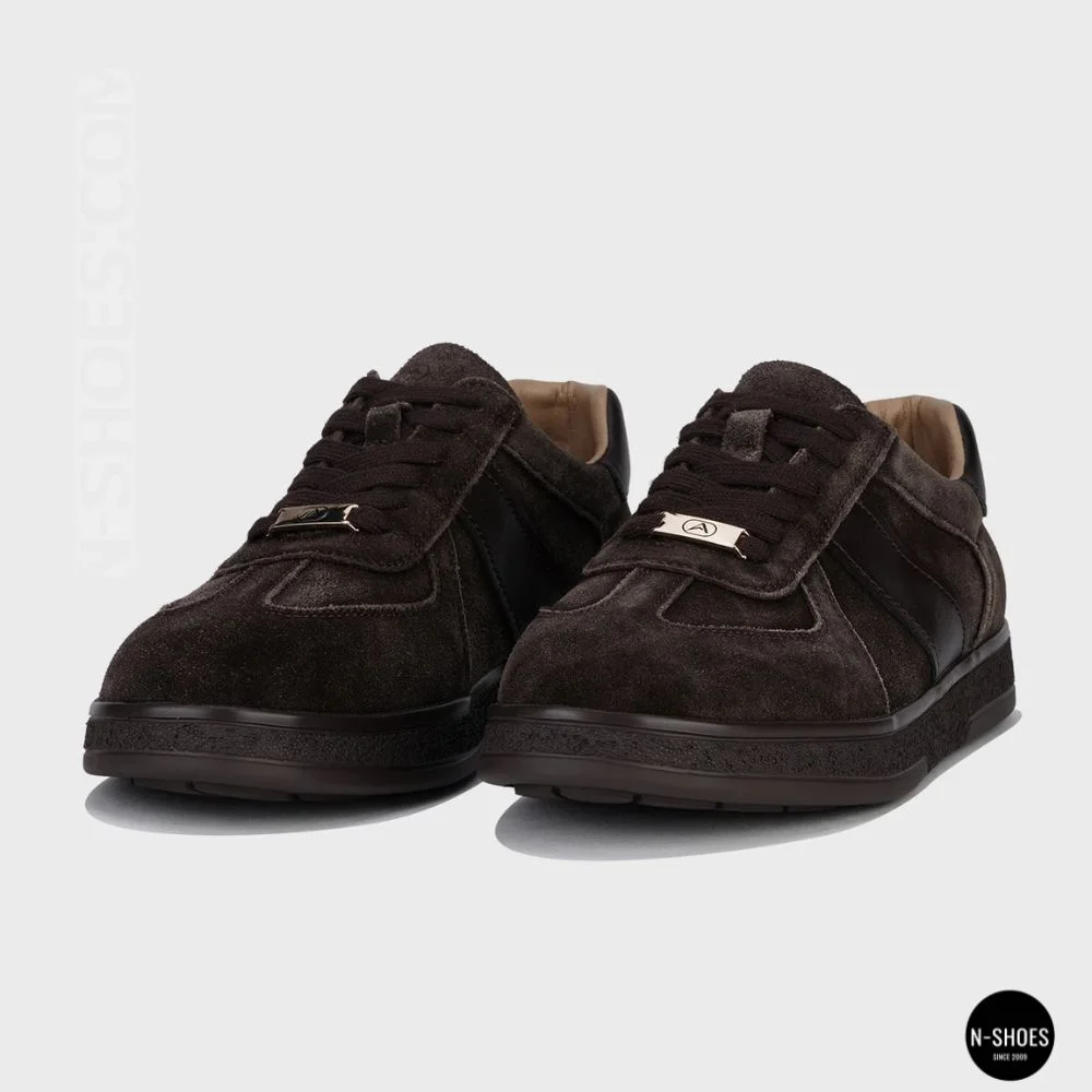Женские коричневые замшевые кеды Allsy 210785 Lonza 212648 Alfi Brown 9227-30-500 brown 6210 в стиле Maison Margiela