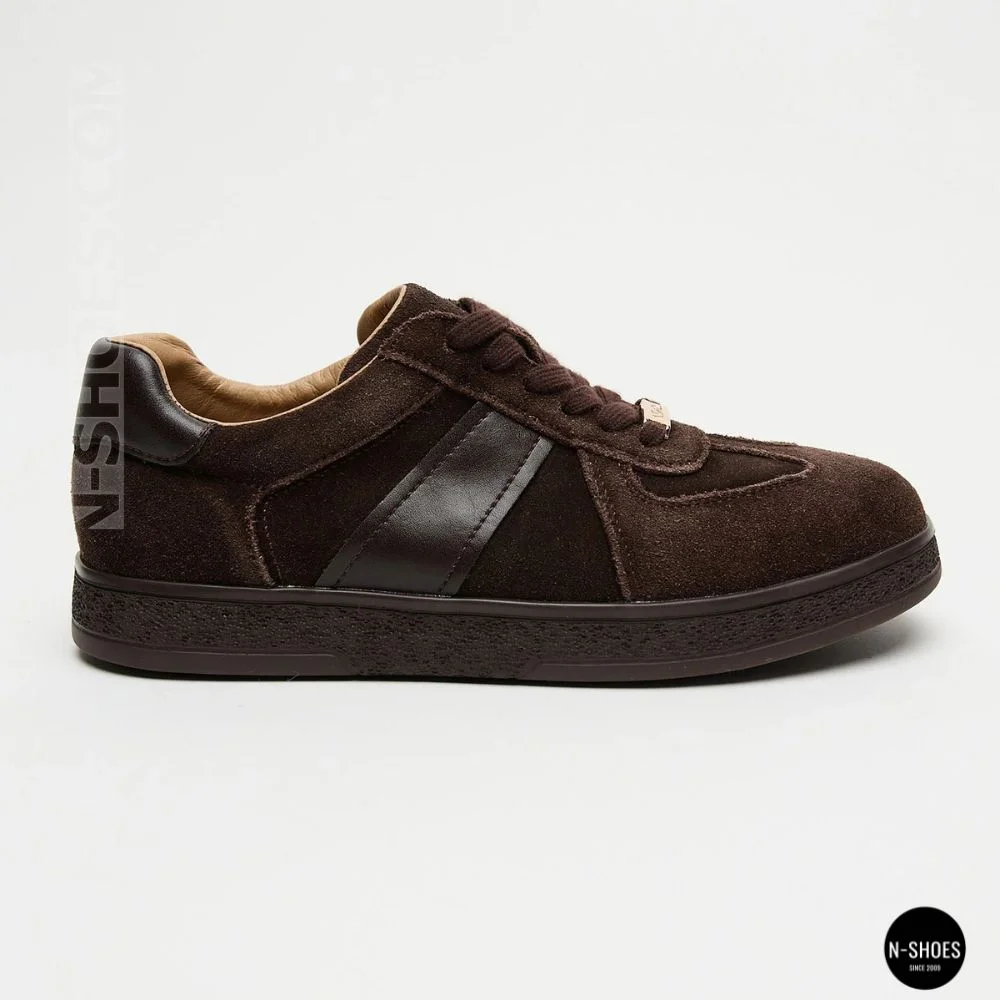 Женские коричневые замшевые кеды Allsy 210785 Lonza 212648 Alfi Brown 9227-30-500 brown 6210 в стиле Maison Margiela