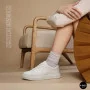Жіночі білі шкіряні кеди Allsy 210288 208319 Lonza bw1026-2 white 6213 в стилі FitFlop Rally