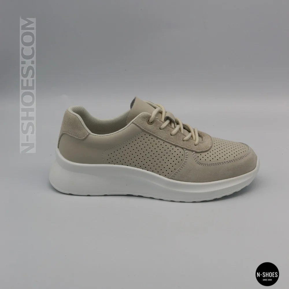 Жіночі бежеві кеди з перфорацією Allsy 207282 Lonza gp2521-2 beige 6214