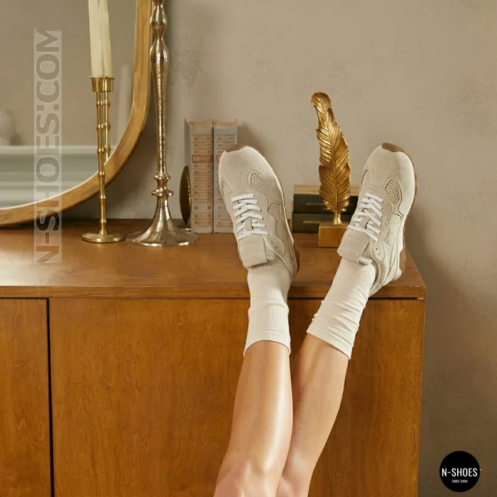 Women's Grey Suede Allsy та Lonza Sneakers in New Balance Style