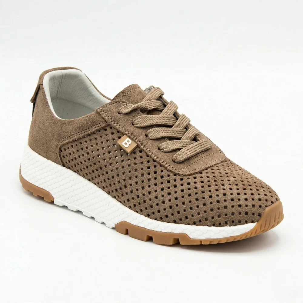 Женские бежевые кроссовки с перфорацией Allsy 208179 5790-10 Lonza 212458 camel 6225