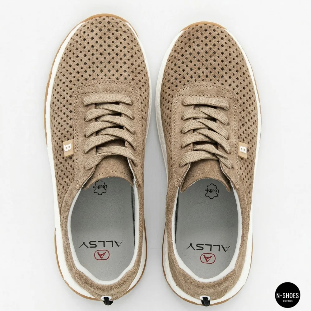 Женские бежевые кроссовки с перфорацией Allsy 208179 5790-10 Lonza 212458 camel 6225