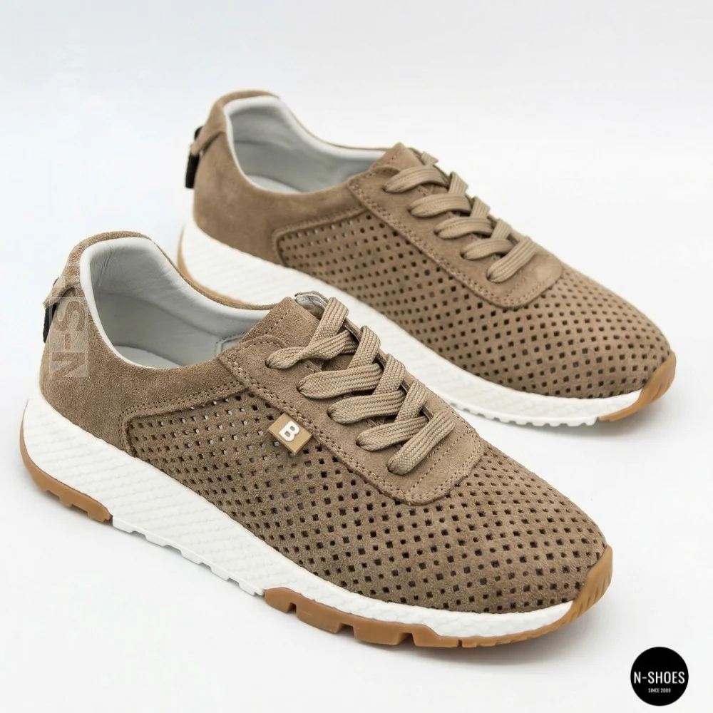 Женские бежевые кроссовки с перфорацией Allsy 208179 5790-10 Lonza 212458 camel 6225