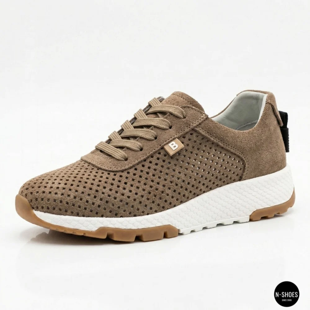 Женские бежевые кроссовки с перфорацией Allsy 208179 5790-10 Lonza 212458 camel 6225