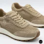 Жіночі бежеві кросівки з перфорацією Allsy 207926 723-3766-3 beige 6226 в стилі Brunello Cucinelli