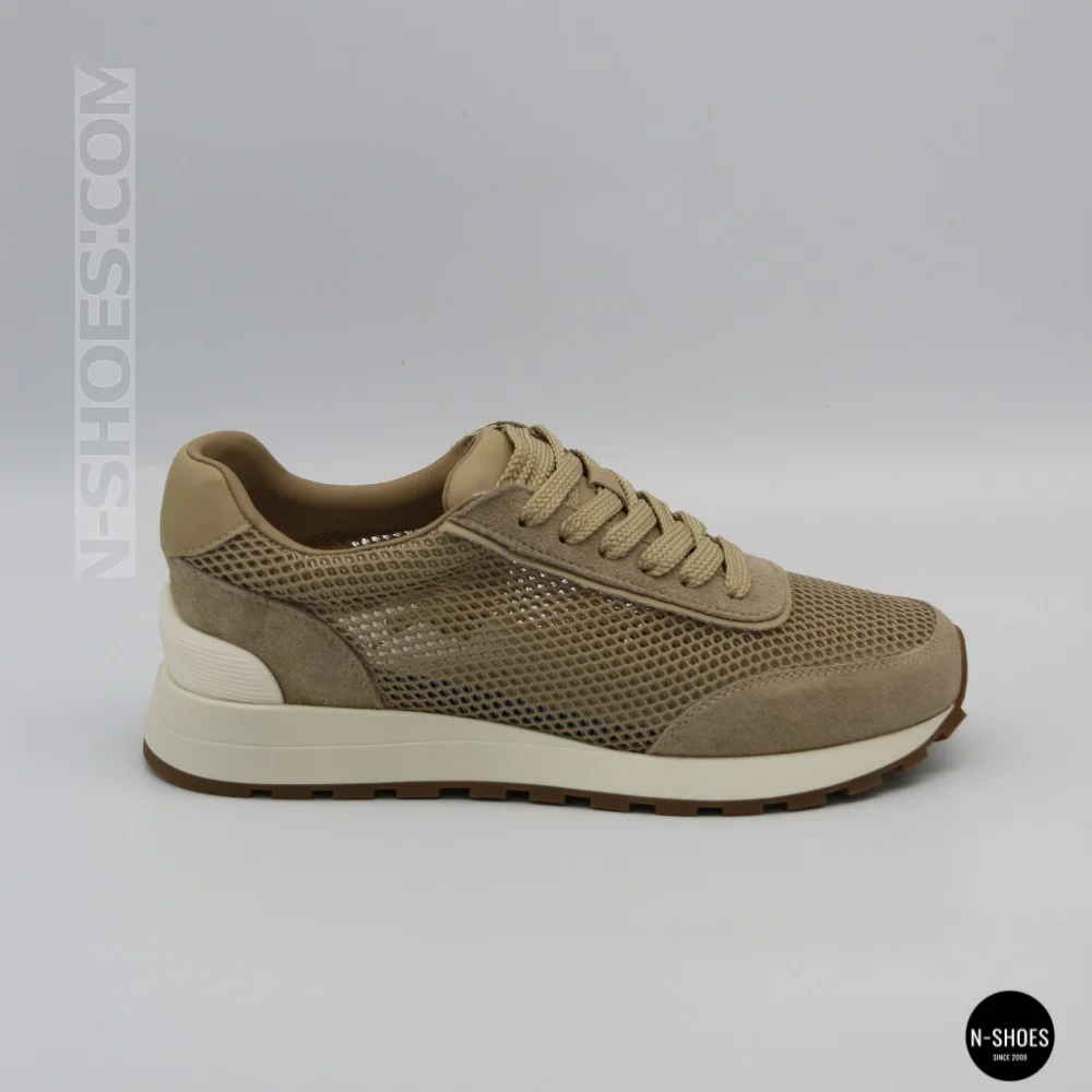 Жіночі бежеві кросівки з перфорацією Allsy 207926 723-3766-3 beige 6226 в стилі Brunello Cucinelli