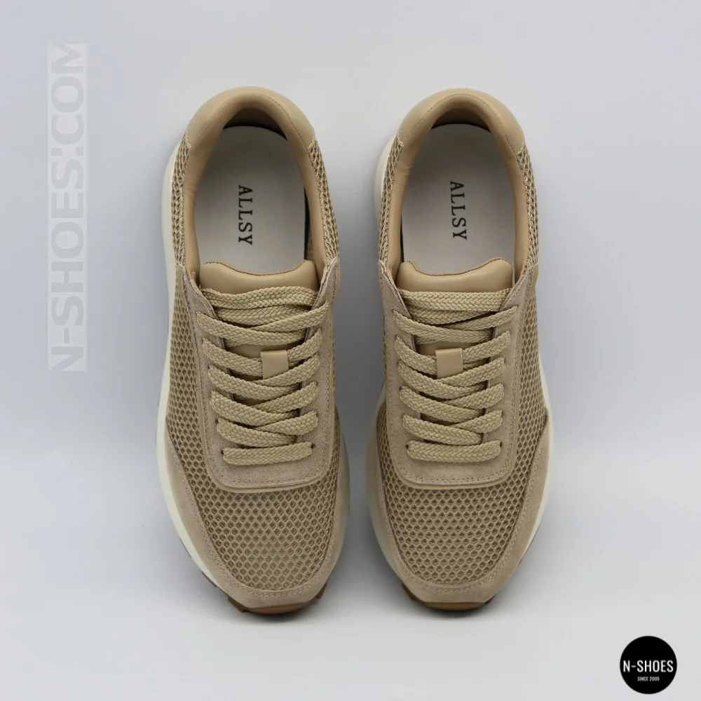 Жіночі бежеві кросівки з перфорацією Allsy 207926 723-3766-3 beige 6226 в стилі Brunello Cucinelli