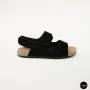 Жіночі замшеві босоніжки Allsy 207290 Lonza NY 207291 Floral Black 6229 на липучках