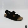 Жіночі замшеві босоніжки Allsy 207290 Lonza NY 207291 Floral Black 6229 на липучках
