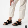 Жіночі замшеві босоніжки Allsy 207290 Lonza NY 207291 Floral Black 6229 на липучках