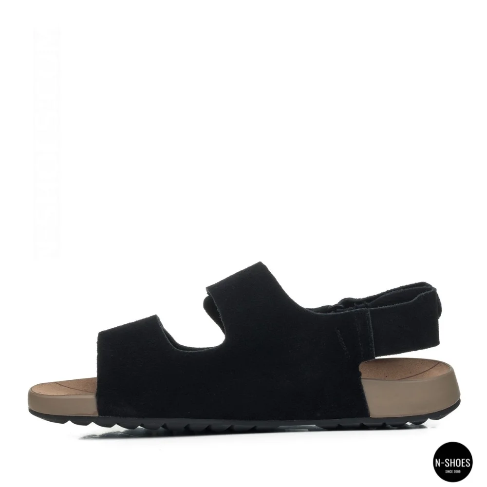Жіночі замшеві босоніжки Allsy 207290 Lonza NY 207291 Floral Black 6229 на липучках