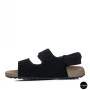 Жіночі замшеві босоніжки Allsy 207290 Lonza NY 207291 Floral Black 6229 на липучках