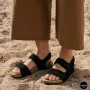 Жіночі замшеві босоніжки Allsy 207290 Lonza NY 207291 Floral Black 6229 на липучках