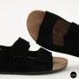 Жіночі замшеві босоніжки Allsy 207290 Lonza NY 207291 Floral Black 6229 на липучках