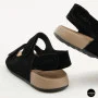 Жіночі замшеві босоніжки Allsy 207290 Lonza NY 207291 Floral Black 6229 на липучках