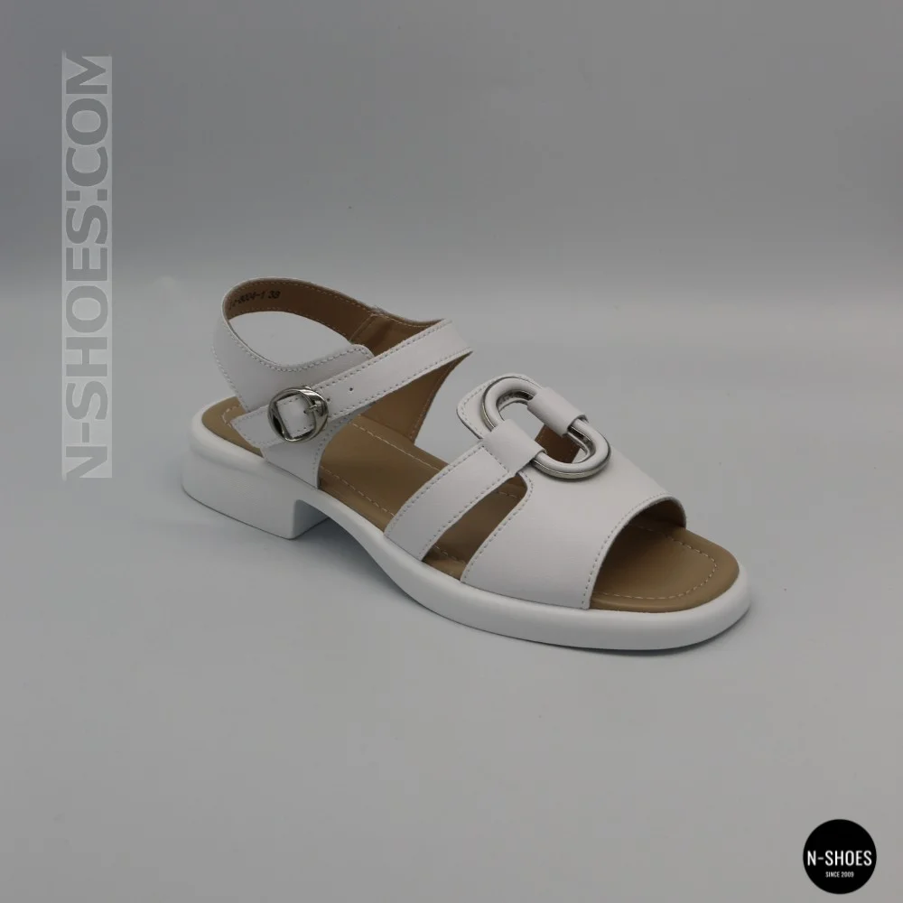 Білі жіночі босоніжки з натуральної шкіри Allsy 2100678 8004-1 white 6236