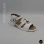 Білі жіночі босоніжки з натуральної шкіри Allsy 2100678 8004-1 white 6236