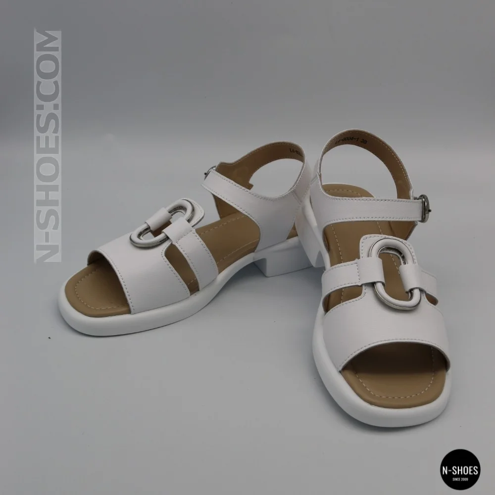 Білі жіночі босоніжки з натуральної шкіри Allsy 2100678 8004-1 white 6236