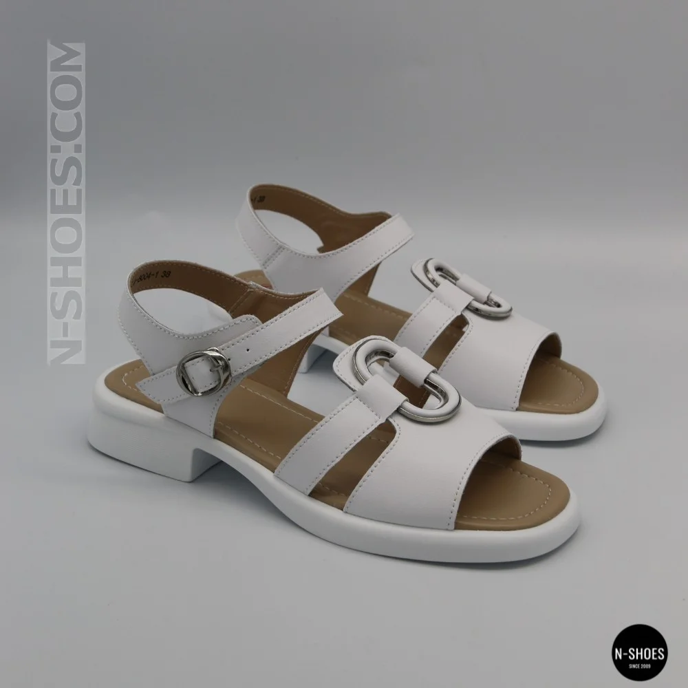 Білі жіночі босоніжки з натуральної шкіри Allsy 2100678 8004-1 white 6236