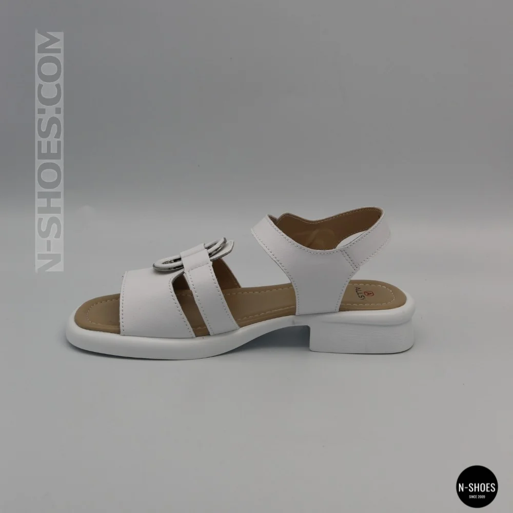 Білі жіночі босоніжки з натуральної шкіри Allsy 2100678 8004-1 white 6236