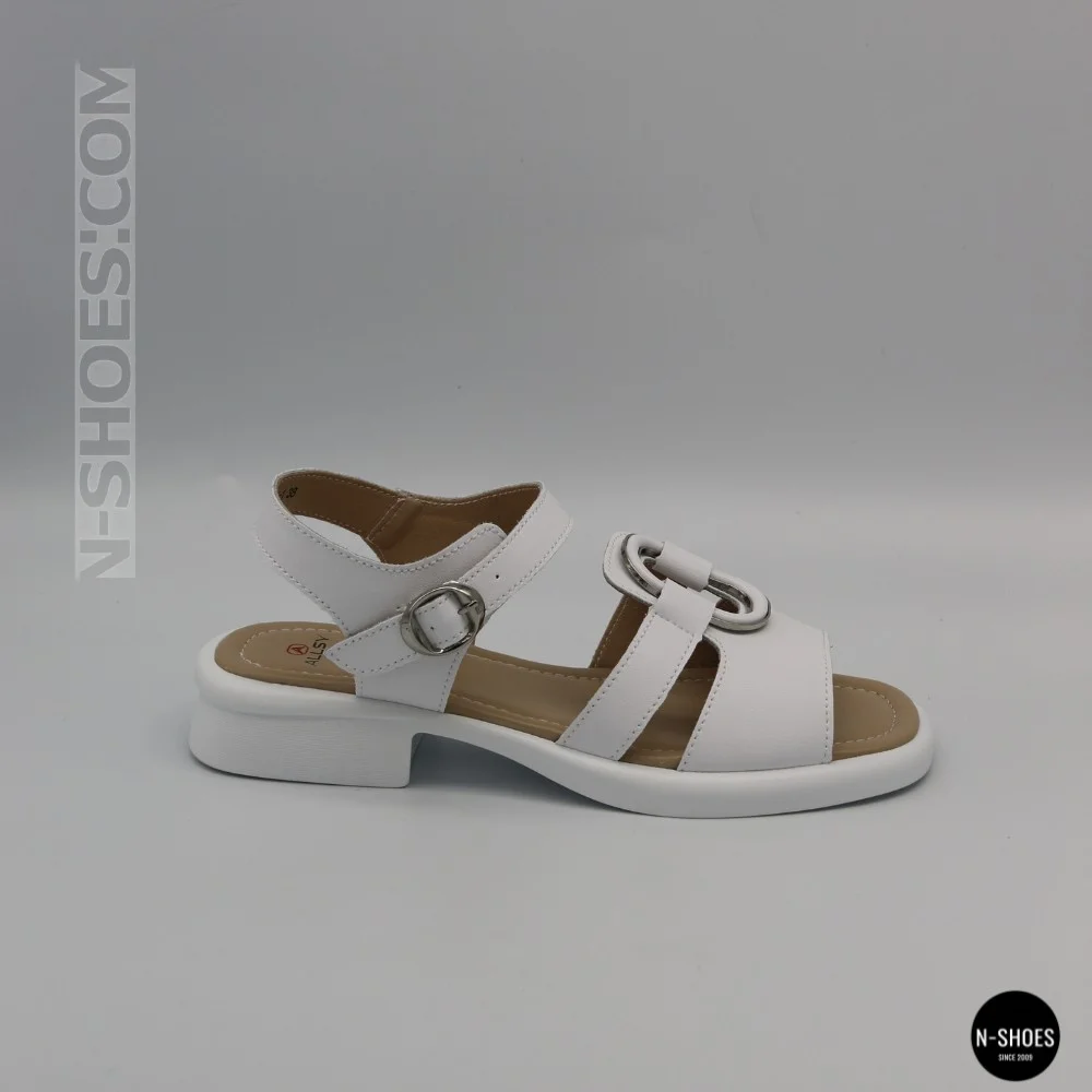 Білі жіночі босоніжки з натуральної шкіри Allsy 2100678 8004-1 white 6236